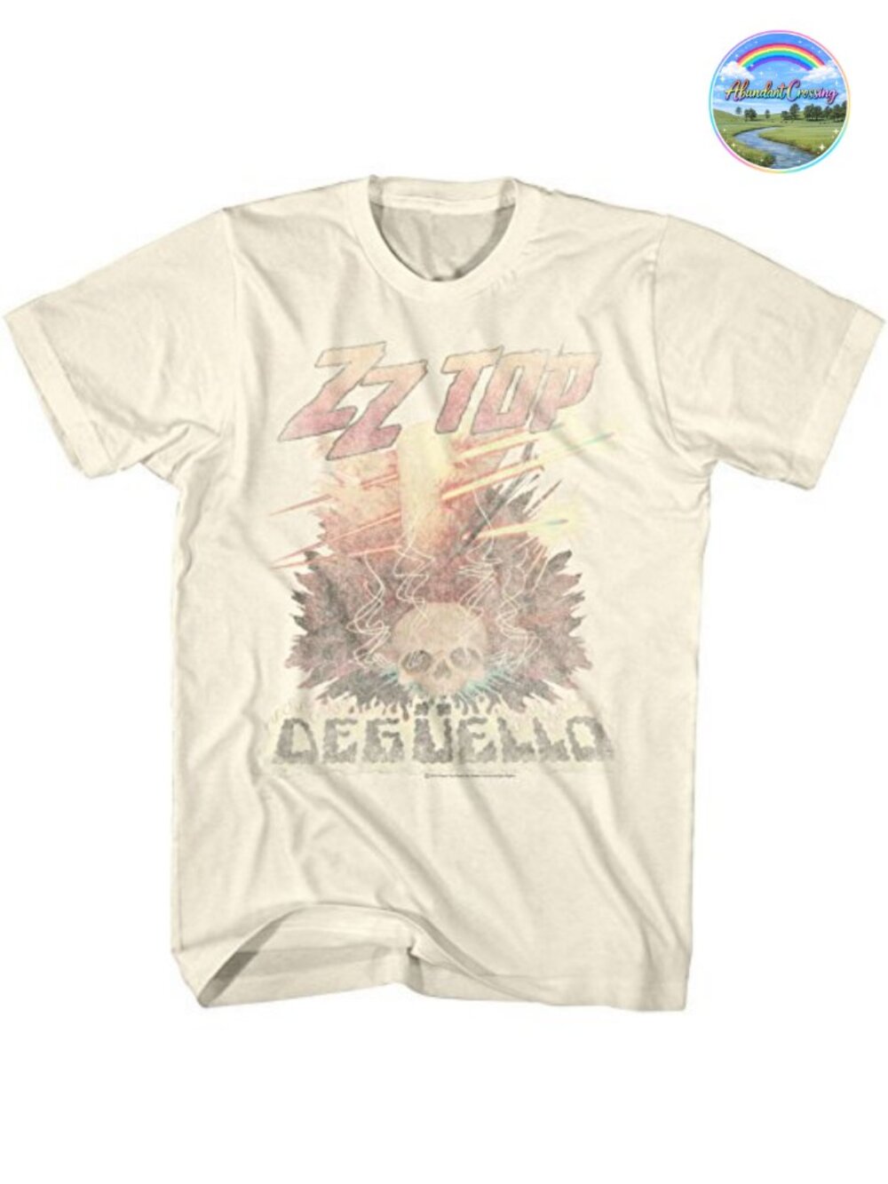 ZZ Top Deguello Skull Graphic Unisex Cotton Crewneck Band Tee